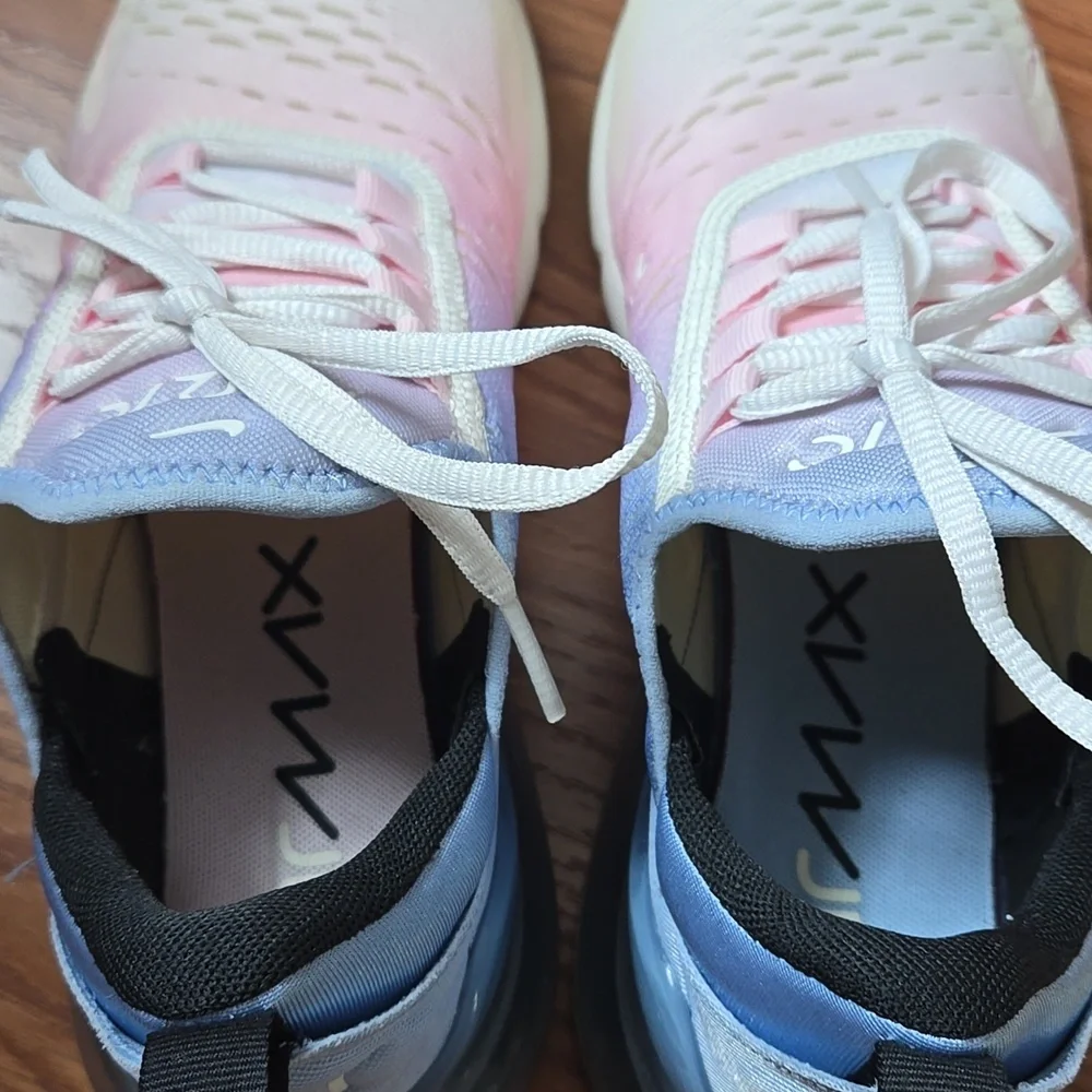 Nike Air Max 270 Women's Gradient Pastel Sneakers - Pink/Blue/White - Picture 8 of 10
